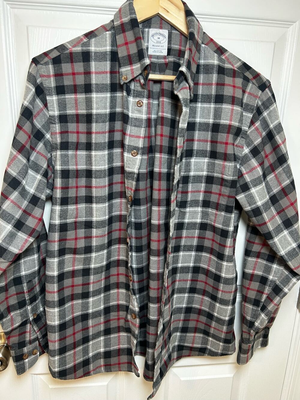 Brooks Brothers Men's Flannel Size Medium 1818 Regent Fit